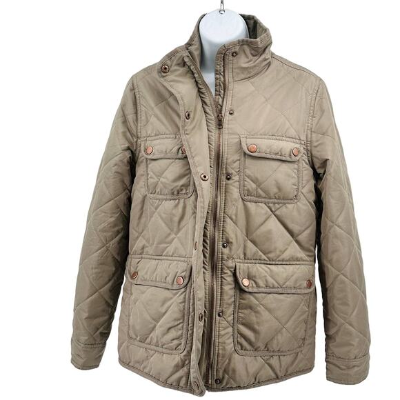 Altar’d State Jacket Fleece Lined Women’s Small Fleece Puffer Coat Green Zip-Up - Picture 2 of 12